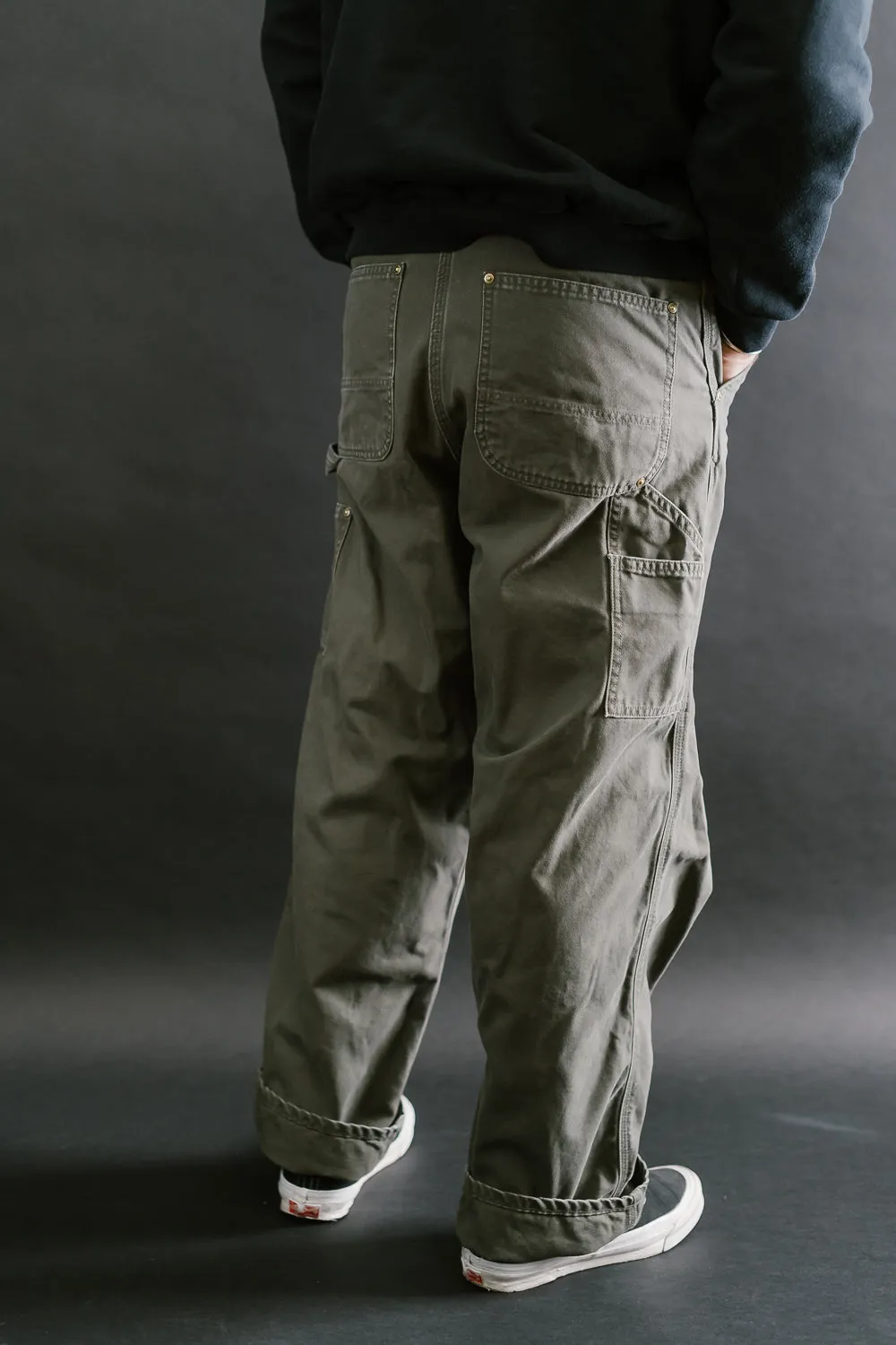 01-5328- 76- Dad's Fit Painter's Pants Canvas - Army Green