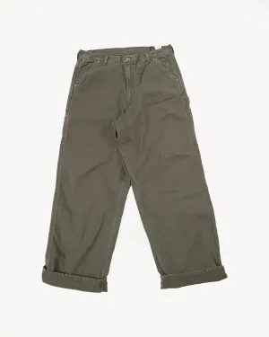01-5328- 76- Dad's Fit Painter's Pants Canvas - Army Green