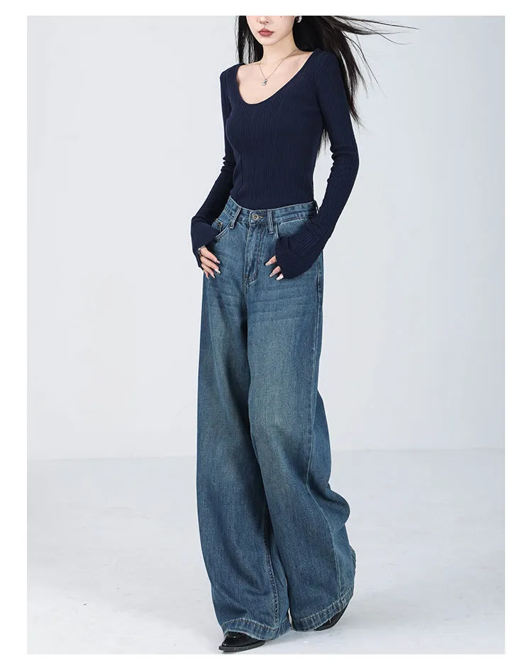 【24s Sep.】American Blue Loose Wide Leg Jeans
