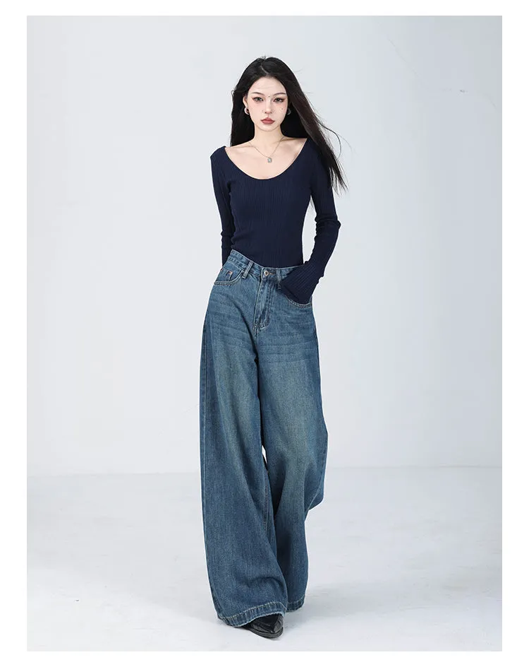 【24s Sep.】American Blue Loose Wide Leg Jeans