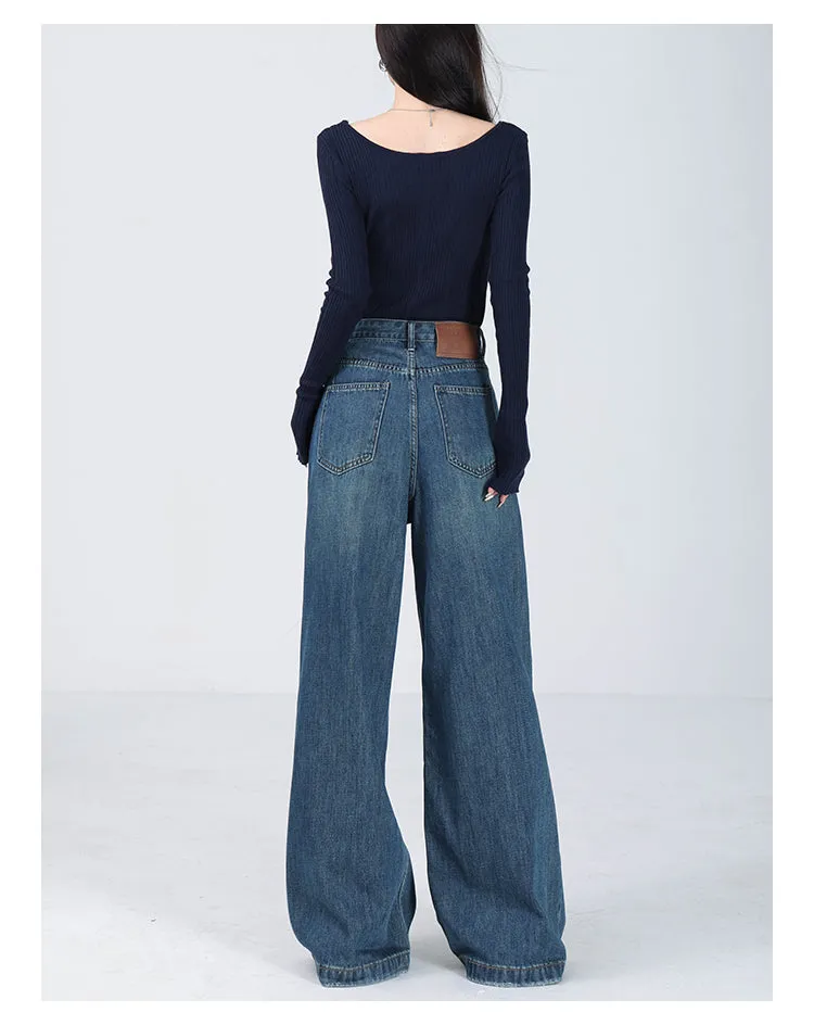 【24s Sep.】American Blue Loose Wide Leg Jeans