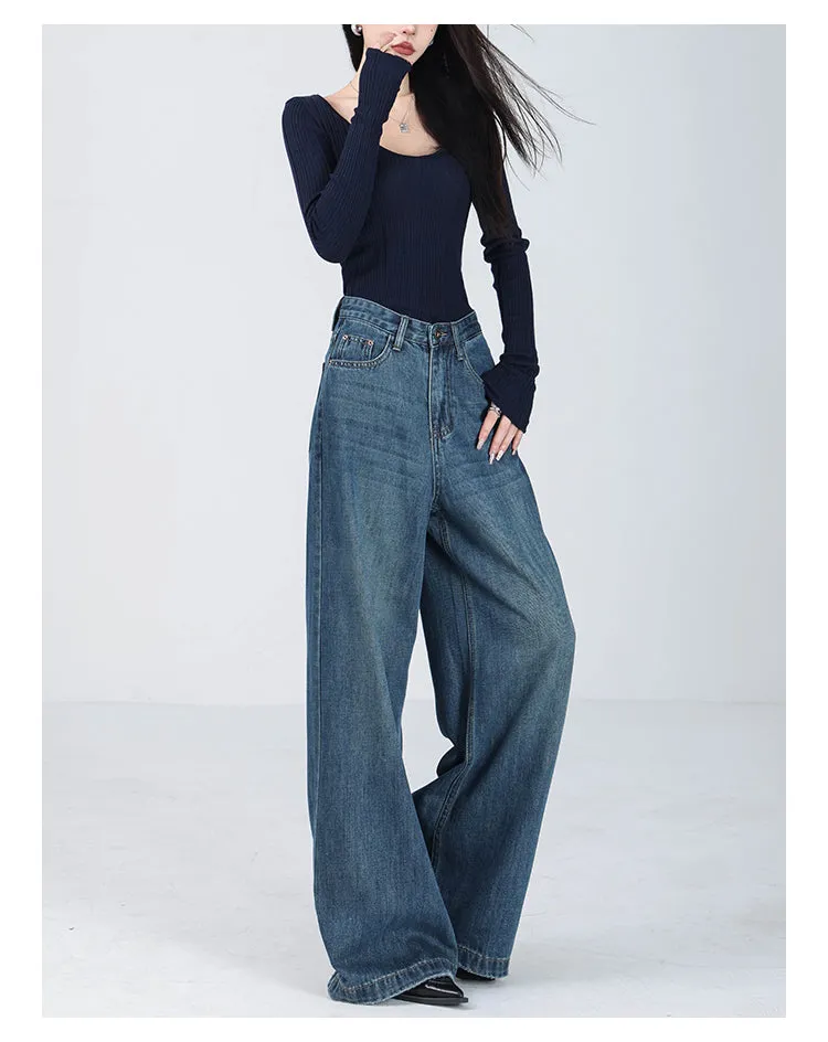 【24s Sep.】American Blue Loose Wide Leg Jeans