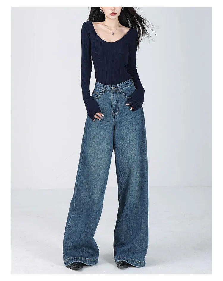 【24s Sep.】American Blue Loose Wide Leg Jeans
