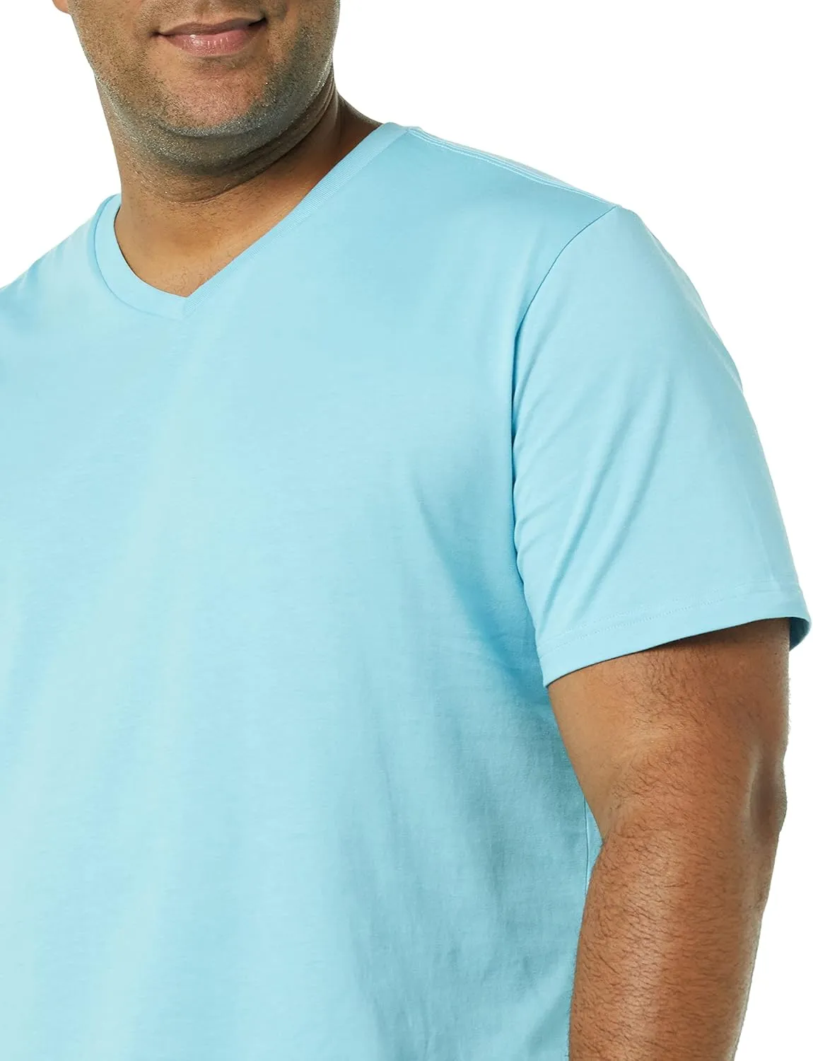 Amazon Essentials Men's T-Shirt Slim-Fit Short-Sleeve V-Neck, Pack of 2