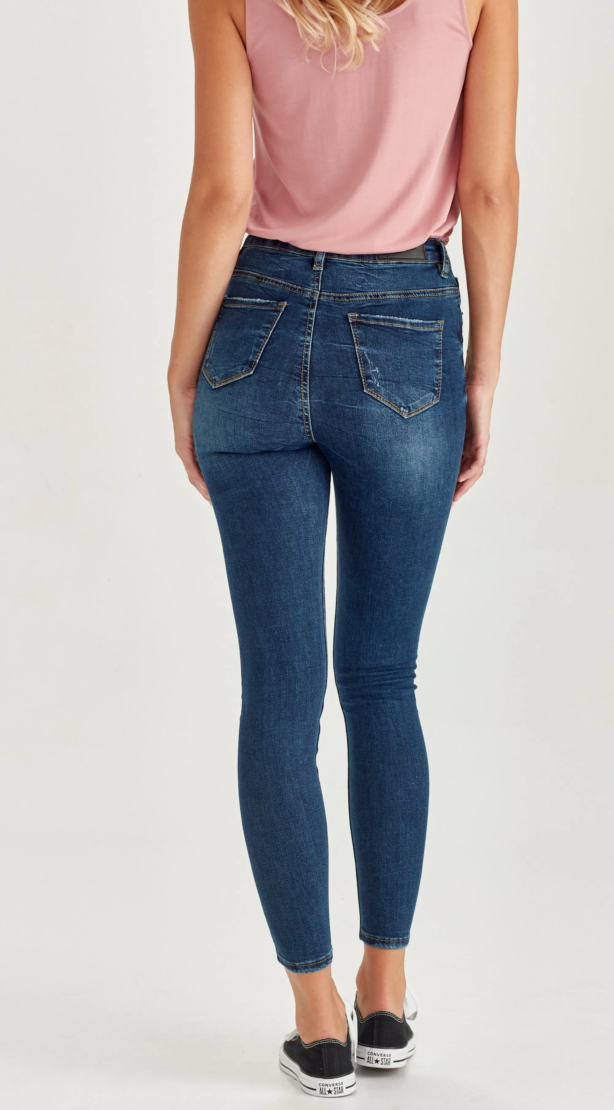 BOWIE | Ankle Grazer Scratches Jean Dark Blue