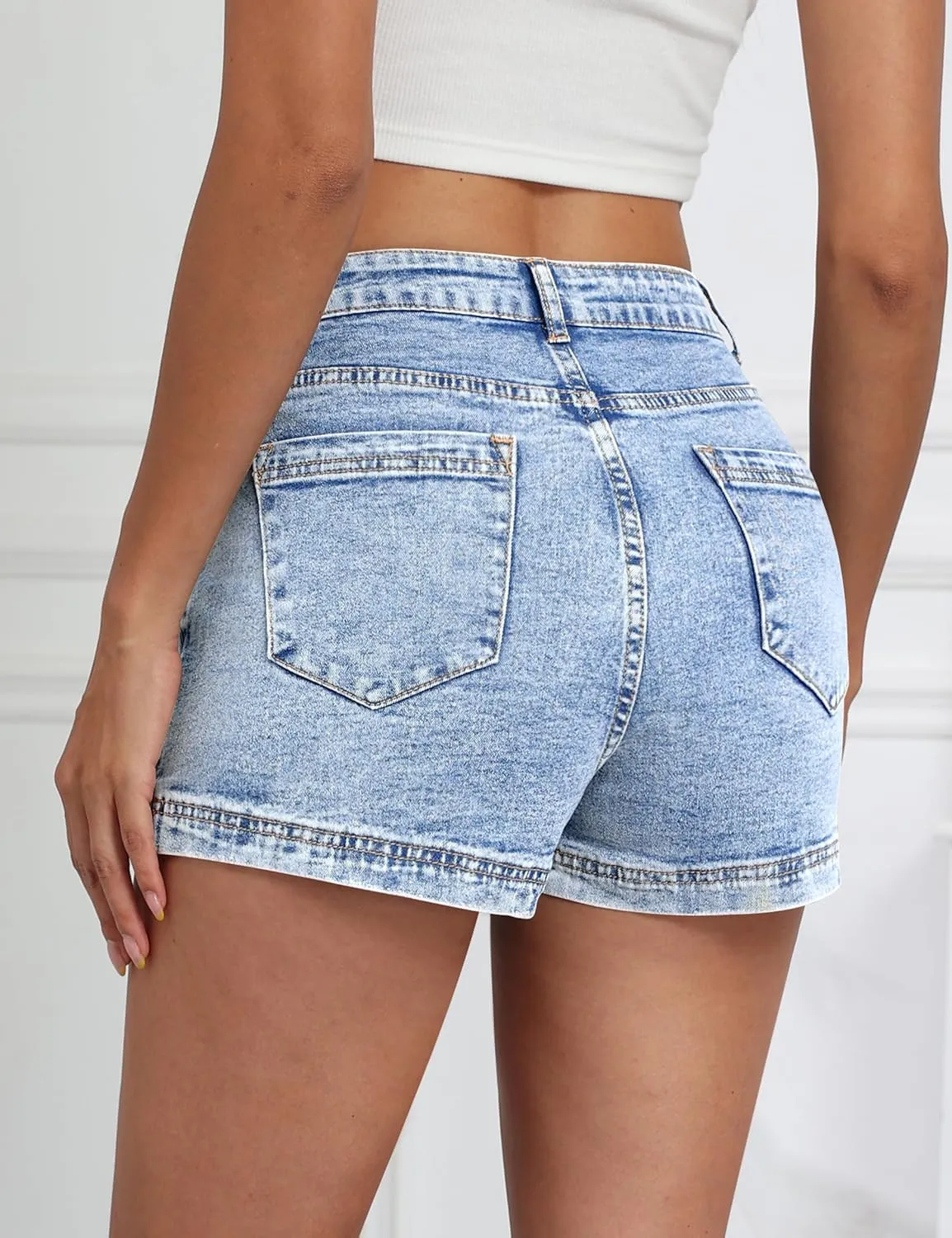 Denim Skort Women Stretch Denims Mini Skirt for Womens High Waist Denim Skirt Women Mini Jean Skirt Fashions Jeans Skort