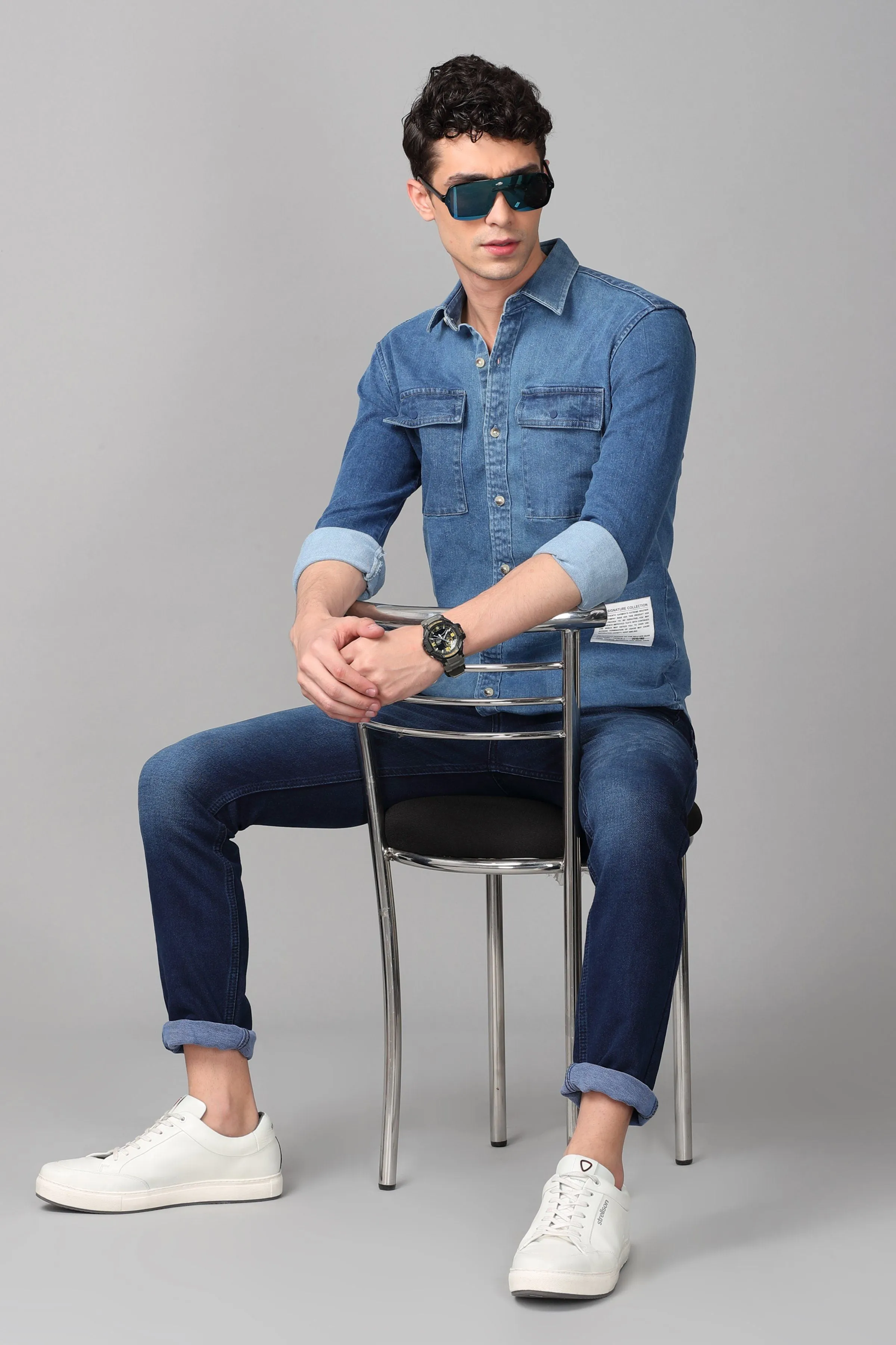 Double Pocket Denim Shirt
