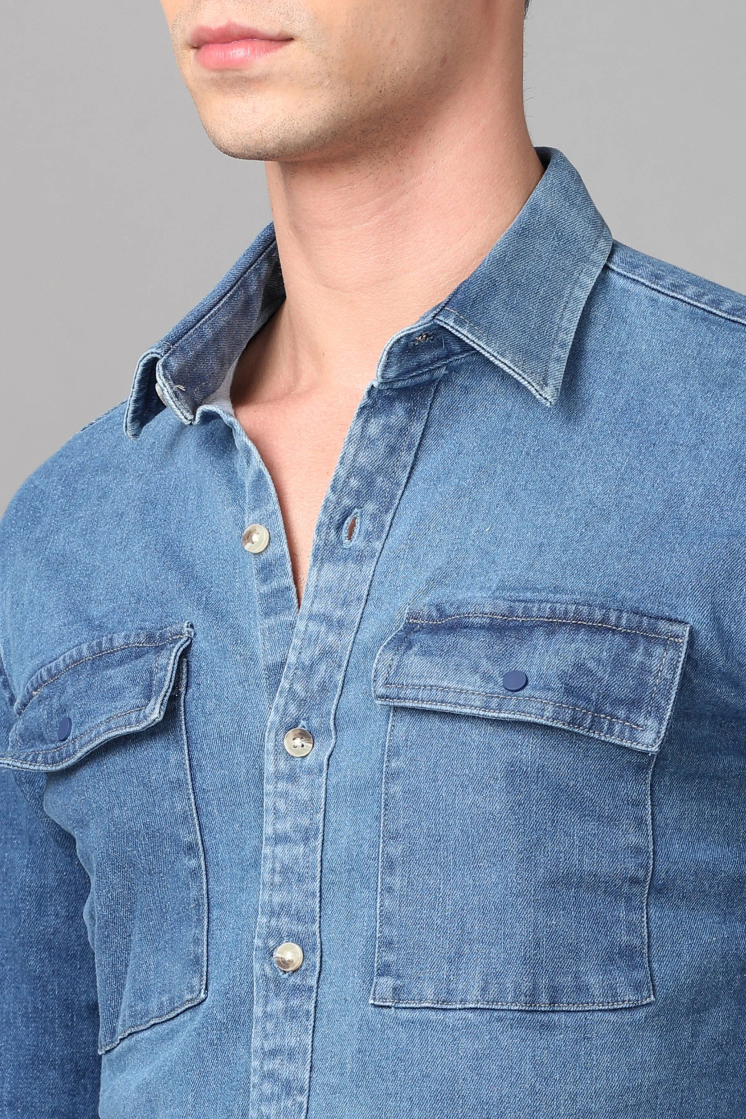 Double Pocket Denim Shirt