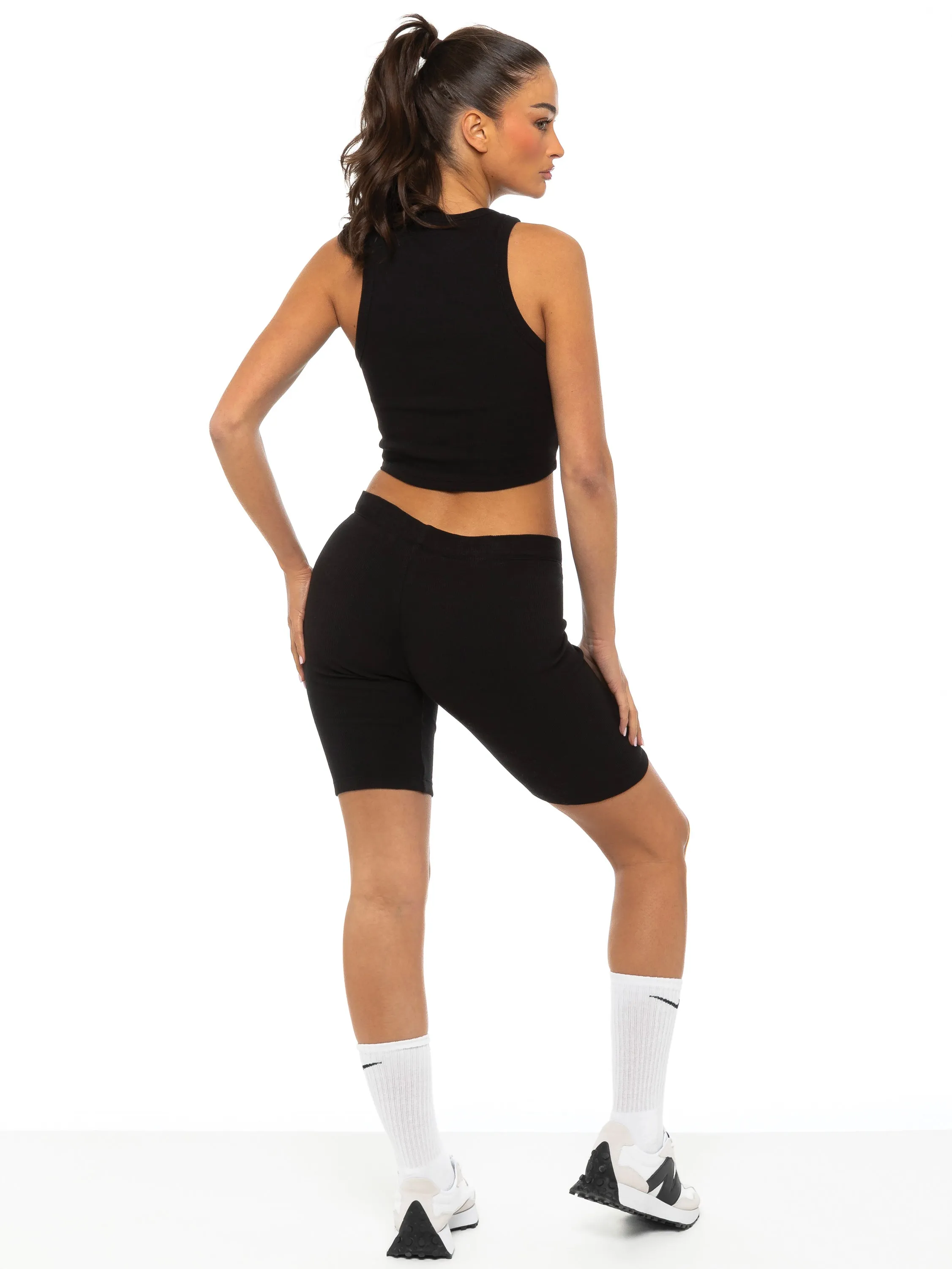 Enzo | Womens Ribbed Vest and Shorts