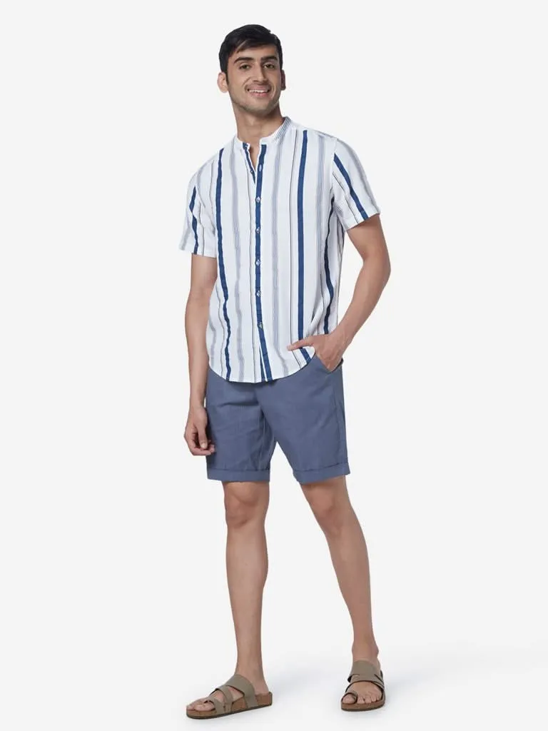 ETA Indigo Slim Fit Pure Cotton Shorts