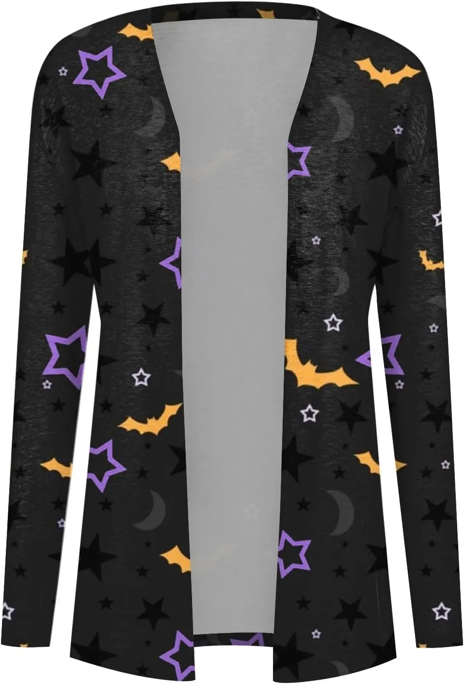 Halloween Cardigan Lightweight Long Sleeve Open Front Halloween Printed Oversized Cardigans for Women Fall Cardigan