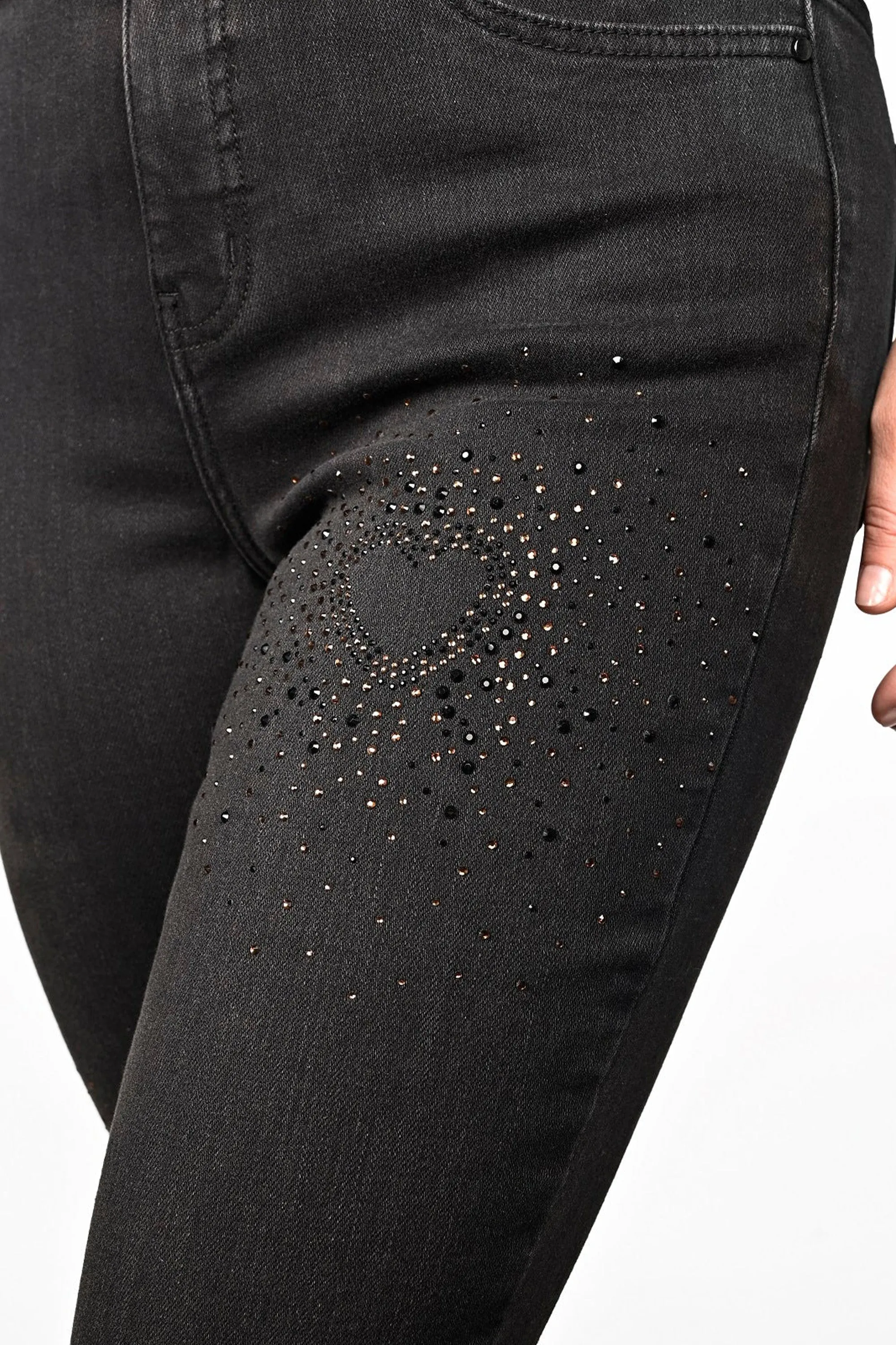 JEAN WITH GLITTER HEARTS