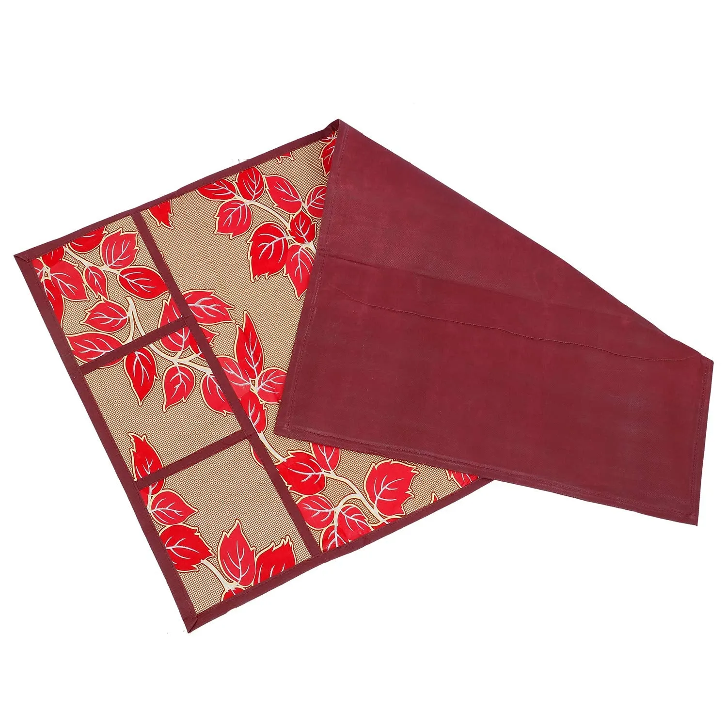 Kuber Industries Leaf Design PVC Fridge/Refrigerator Top Cover (Red) -CTKTC33182_FBA
