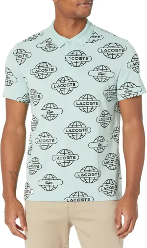 Lacoste Men's Globe Print Lacoste Movement Polo