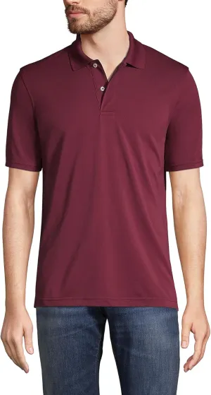 Lands' End Men's Short Sleeve Polyester Polo