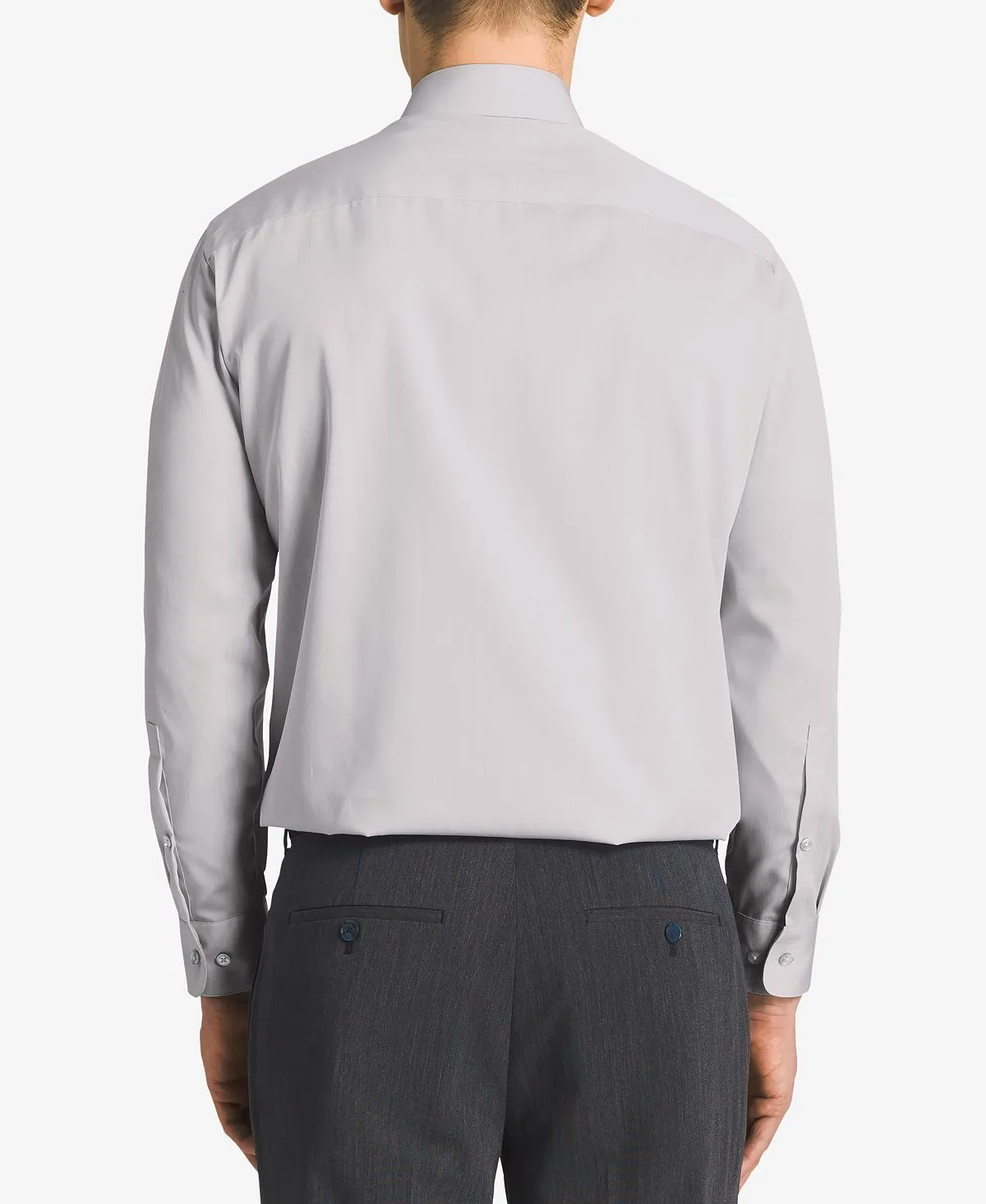 Men's calvin klein steel classic-fit non-iron performance herringbone collar classic shirt Calvin Klein