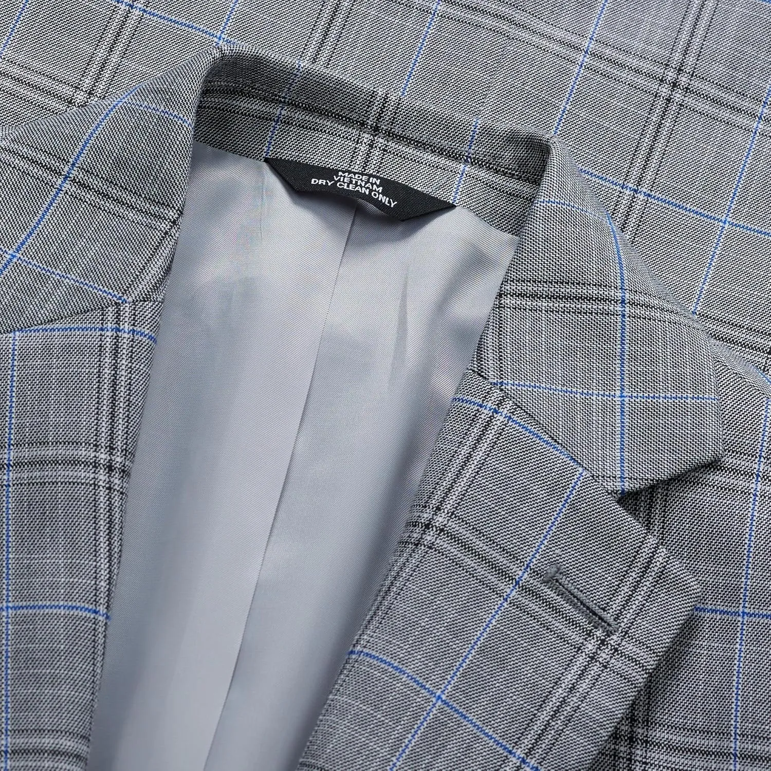 Men's Slim Fit Slub Windowpane Sport Coat Blazer