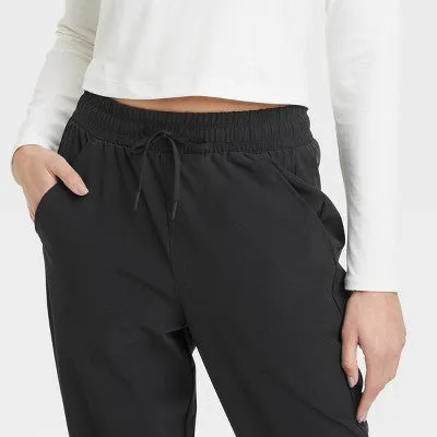 New - All In Motion Women's Stretch Woven High-Rise Tapered Pants Jogger UPF 50 