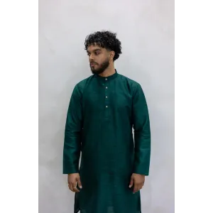 Sale Two Piece Suit Straight Fit Kurta - Green