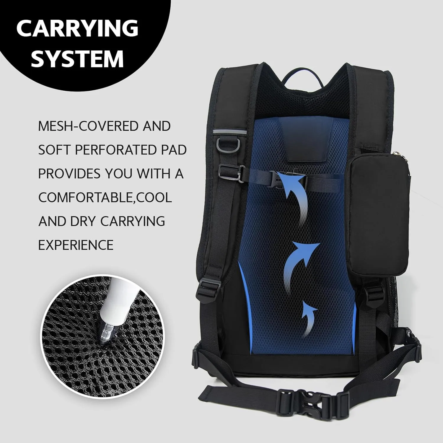 Small Hiking Backpack, 20L Lightweight Travel Backpack with Phone Pocket, Hiking Daypack for Women Men,Black