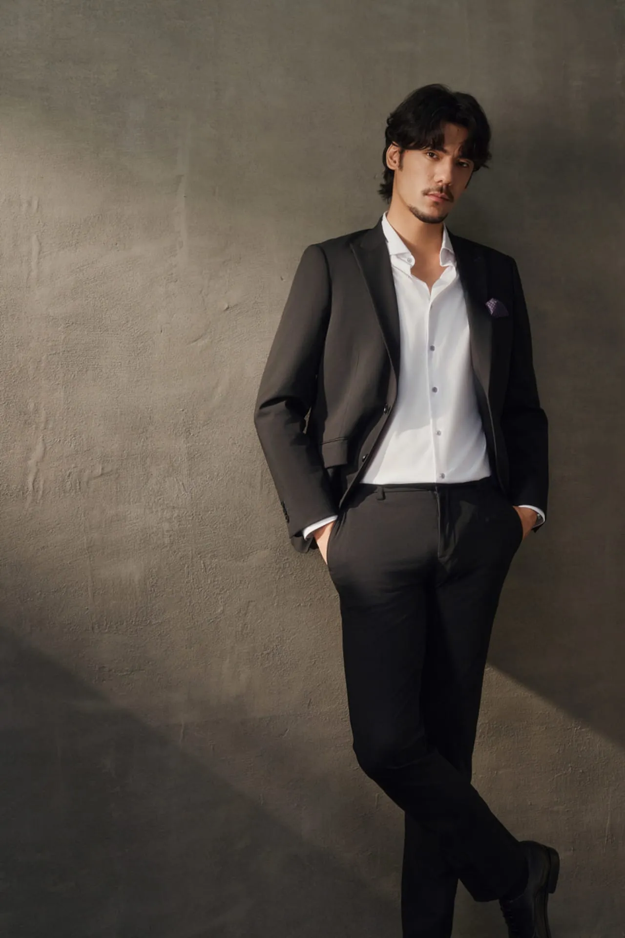 Soft Touch Multi-Way Stretch Slim Fit Twill Suit Pants