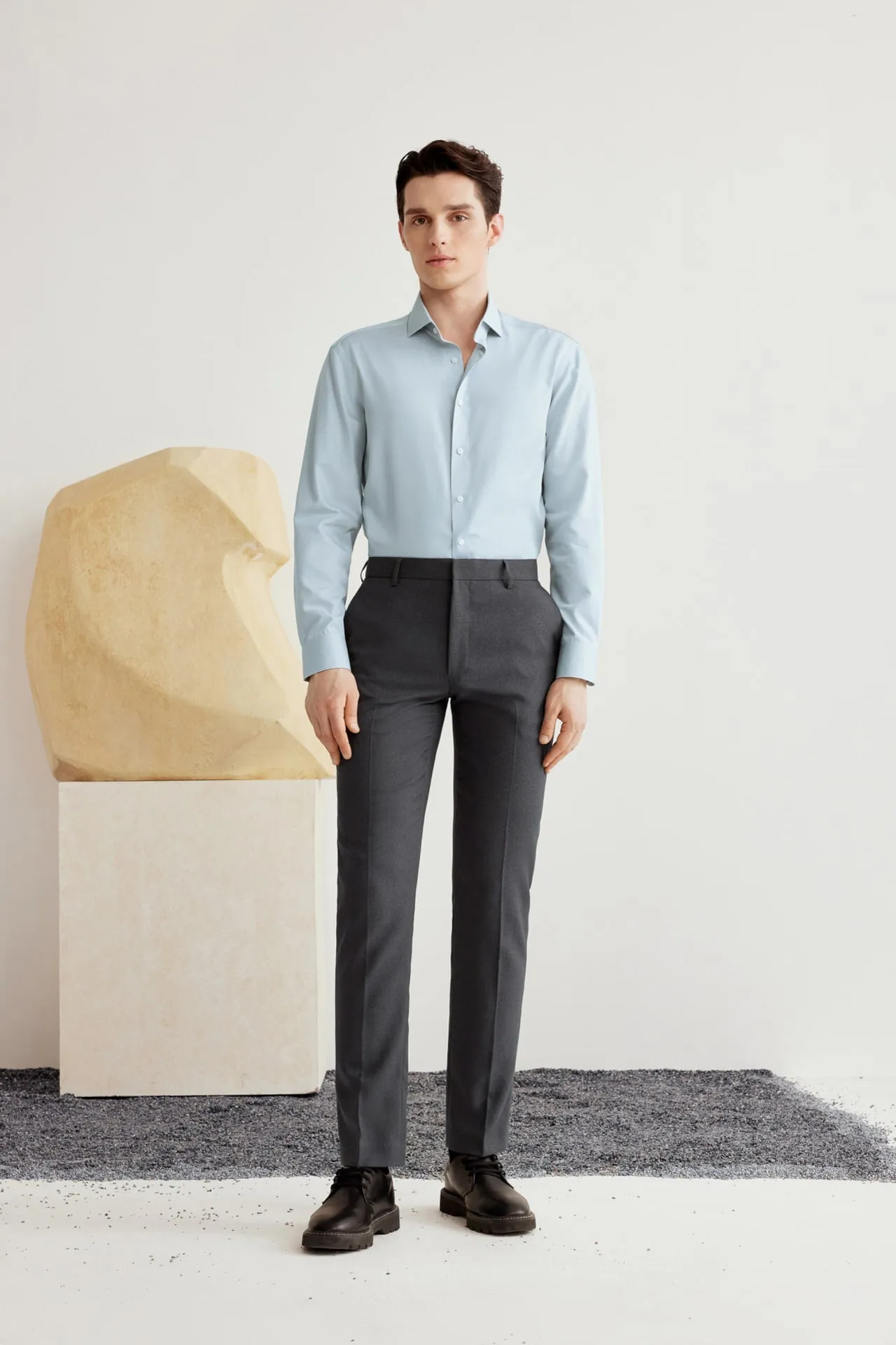Teflon Finishing Stain Resistant Formal Pants in Slim Fit