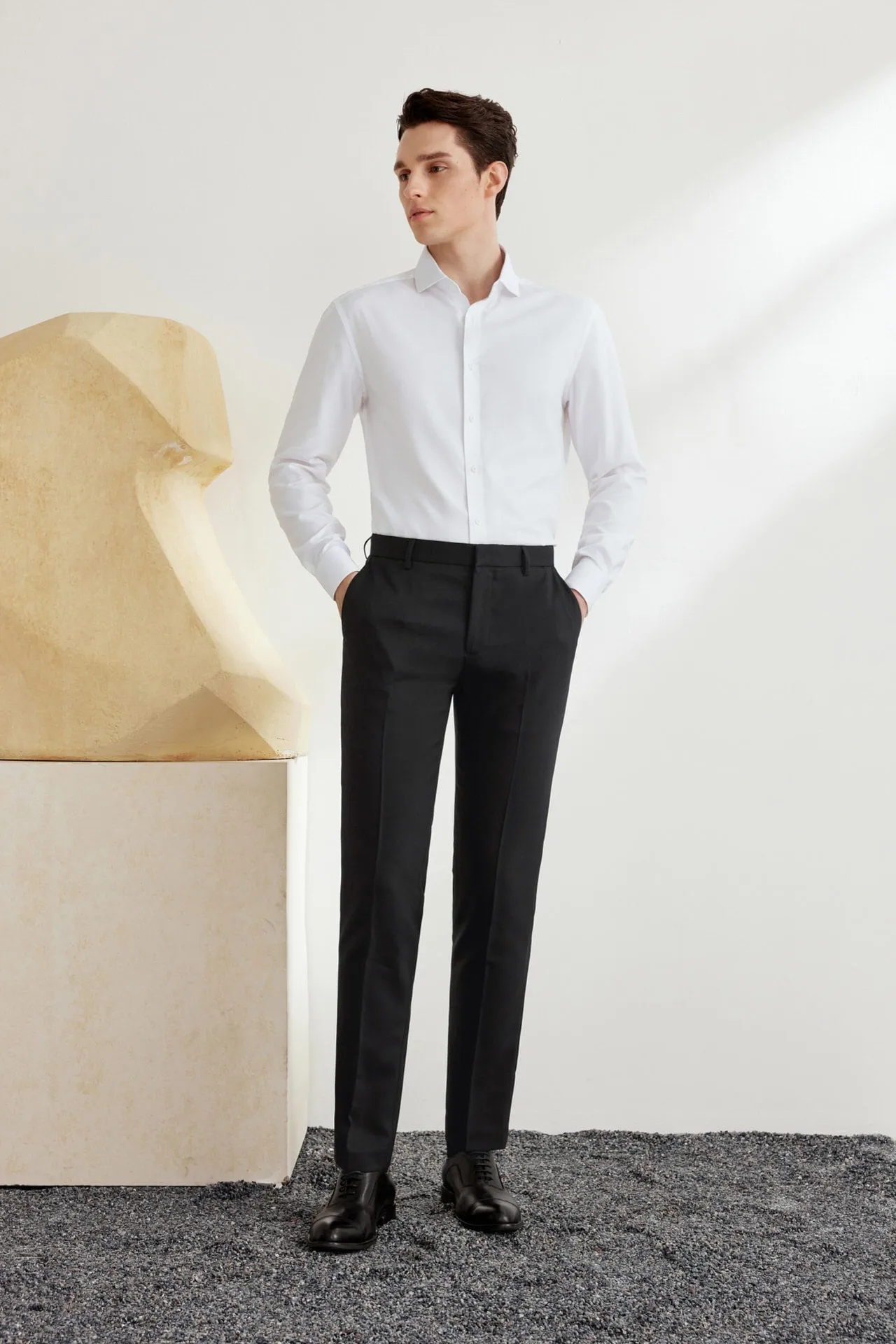 Teflon Finishing Stain Resistant Formal Pants in Slim Fit