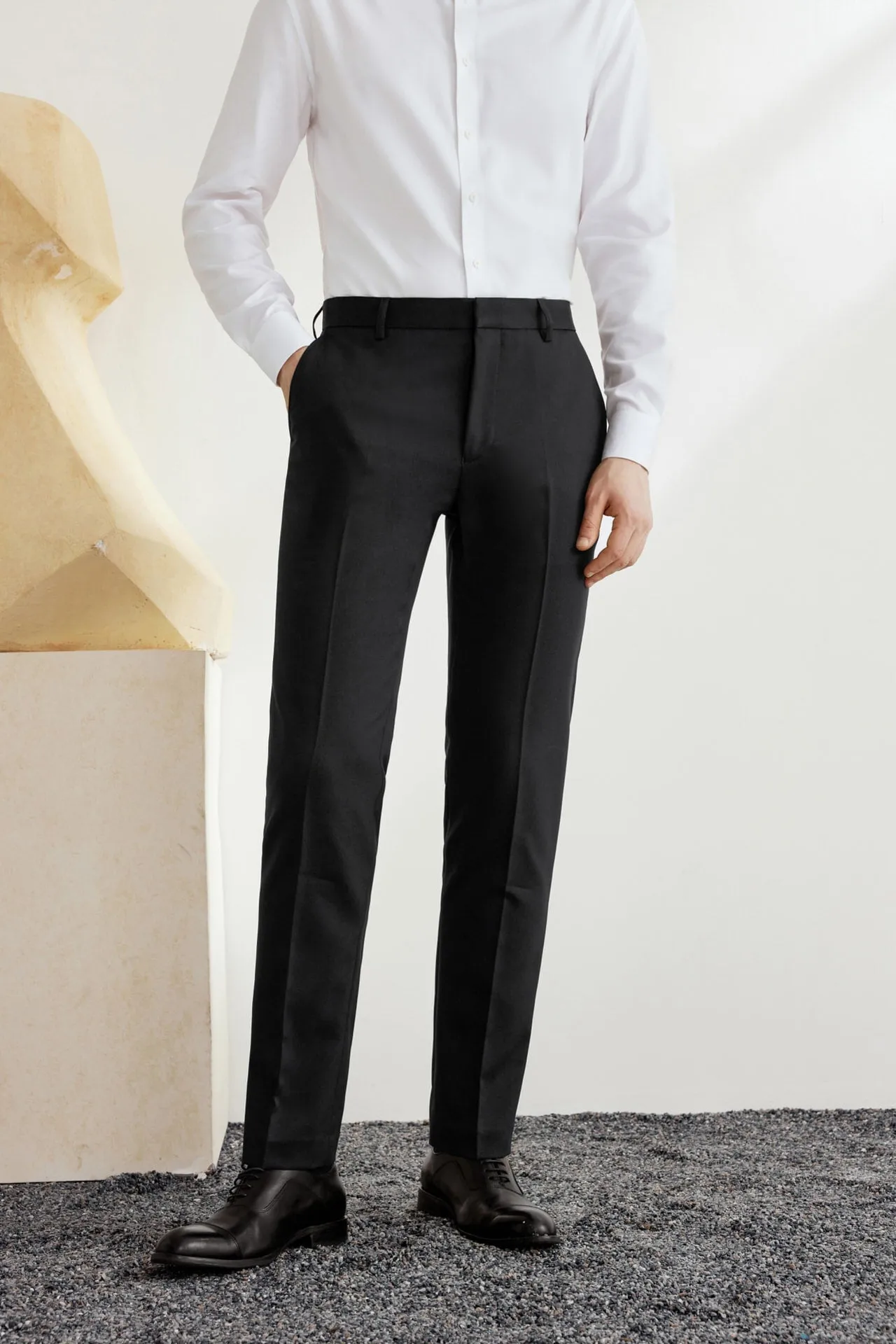 Teflon Finishing Stain Resistant Formal Pants in Slim Fit
