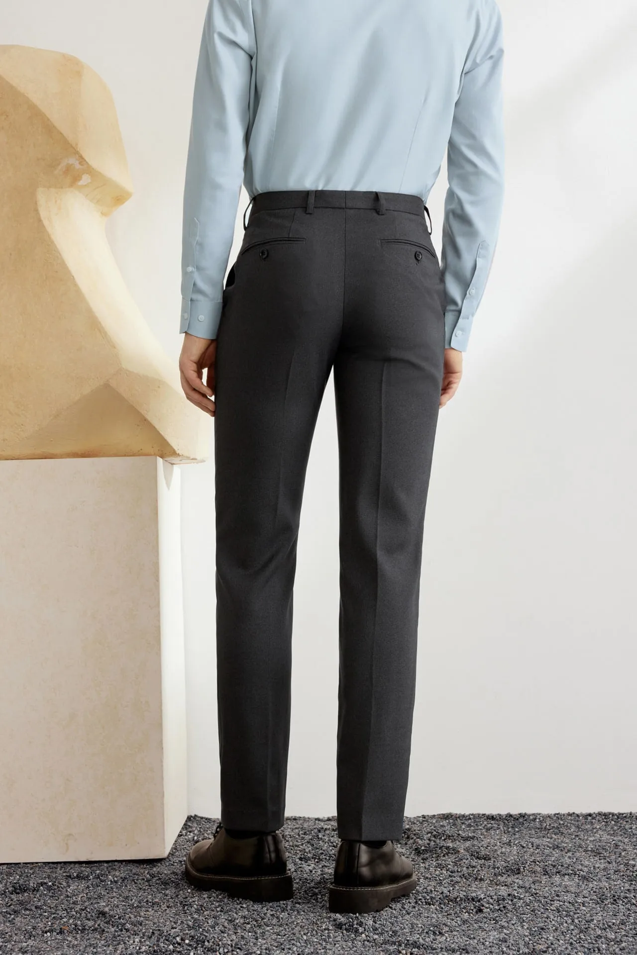 Teflon Finishing Stain Resistant Formal Pants in Slim Fit