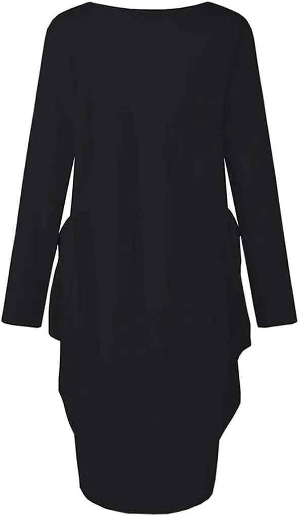 WbJetr Black Woman Beautiful Magic Printed Loose Pocket Oversize Tunic T-Shirt Dress